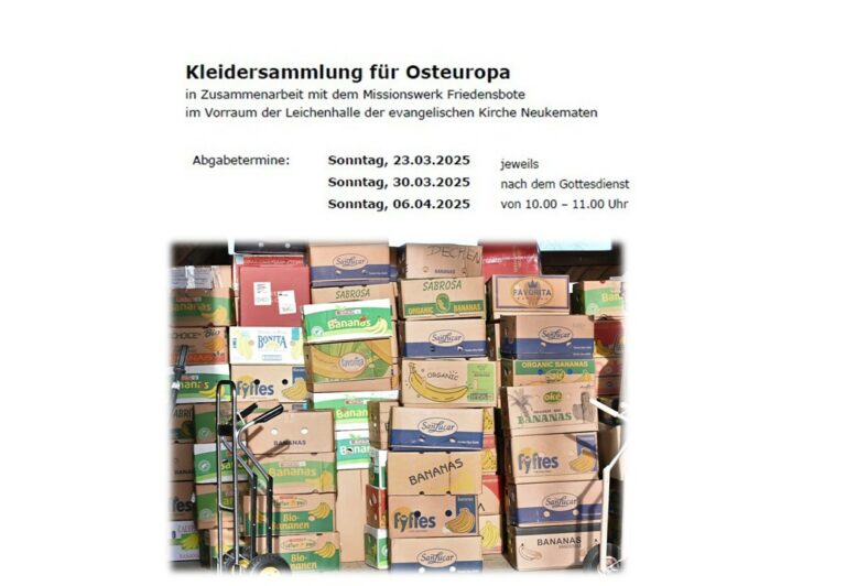 Kleidersammlung für Osteuropa